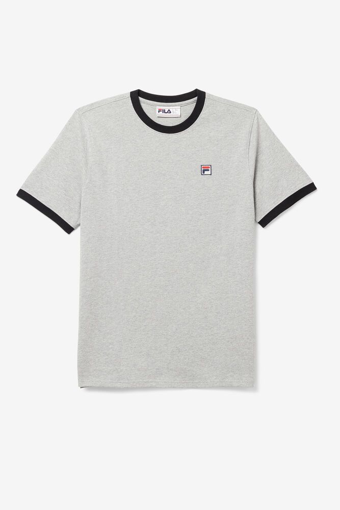 Fila Marconi Ringer Grey T-Shirt Mens - NZ 83205-YNRL